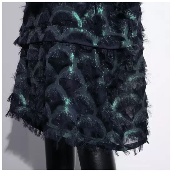 Iridescent Eyelash Peacock Oversize Tunic Top - Picture 5 of 8